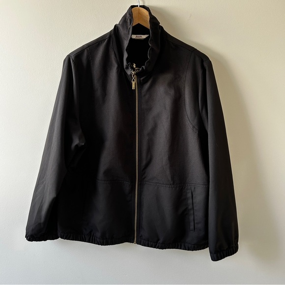 Women’s 16P Alia Spring Black Lightweight Zippered Jacket Bomber Style Pockets - Picture 1 of 13